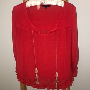 Red top - v neck